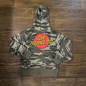 Reflex Camouflage Kids Hoodie with San Francisco Design Size Large